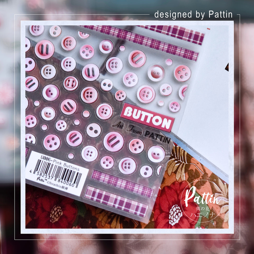 haenona stickers U006 Pink Bodan Pink Buttons